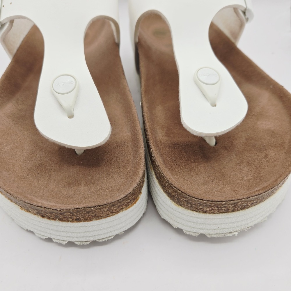 Birkenstock White Thong Platform Sandals - Picture 3 of 11